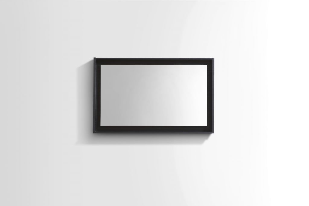 36" Wide Mirror w/ Shelf Black KUBEBATH