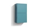 Small Bathroom Turquoise Green Linen Side Cabinet w/ 2 Storage Areas