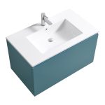 KubeBath 36" Balli Modern Bathroom Vanity in Teal Green Finish