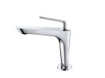 Aqua Saggio by KubeBath Single Lever Bathroom Vanity Faucet - Chrome