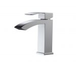 Aqua Balzo Single Lever Wide Spread Bathroom Vanity Faucet - Chrome