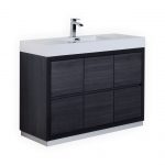 Bliss 48" Gray Oak Free Standing Modern Bathroom Vanity