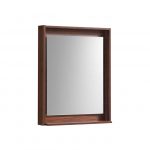24" Wide Mirror w/ Shelf - Walnut