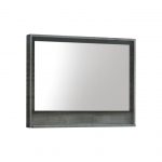 36" Wide Mirror w/ Shelf - Ocean Gray