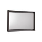 36" Wide Mirror w/ Shelf - Gray Oak