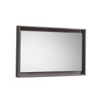 40" Wide Mirror w/ Shelf - Gray Oak