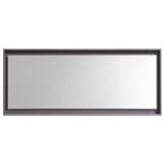 60" Wide Mirror w/ Shelf - Gray Oak
