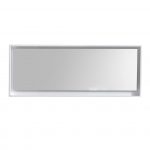 70" Wide Mirror w/ Shelf - High Gloss White
