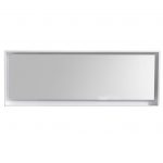 80" Wide Mirror w/ Shelf - High Gloss White