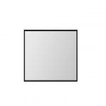 Kube 28" Stainless Steel Framed Mirror - Matte Black