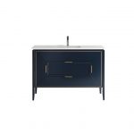 Vetro 48" Gloss Blue Vanity W/ Quartz Counter Top