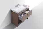 Levi 40" Butternut Modern Bathroom Vanity w/ Cubby Hole