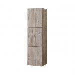 Nature Wood Bathroom Linen Cabinet w/ 3 Large Storage Areas